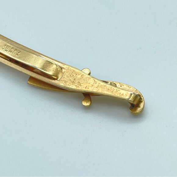 Vintage SWANK Tie Clip Sword | goldtone mother of pearl retro - Picture 8 of 13